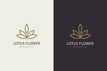  Lotus flower beauty brand logo vector graphic.