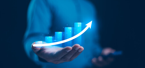 2024 to 2025 Business growth, boost up business or success concept, Business growth, investment...