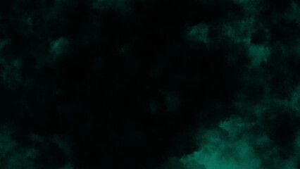 Black background with green clouds.