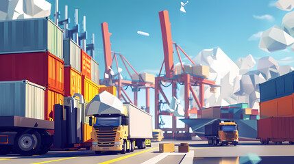 Third Party Logistics 3PL Transportation Export importing goods A service that combines warehousing and transportation. Delivery by air, road, sea