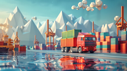 Third Party Logistics 3PL Transportation Export importing goods A service that combines warehousing and transportation. Delivery by air, road, sea