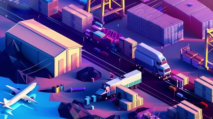Third Party Logistics 3PL Transportation Export importing goods A service that combines warehousing and transportation. Delivery by air, road, sea