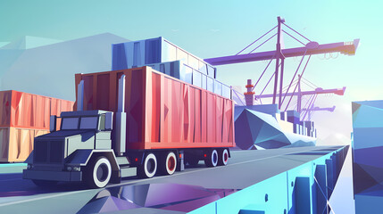 Third Party Logistics 3PL Transportation Export importing goods A service that combines warehousing and transportation. Delivery by air, road, sea