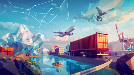 Third Party Logistics 3PL Transportation Export importing goods A service that combines warehousing and transportation. Delivery by air, road, sea