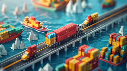 Third Party Logistics 3PL Transportation Export importing goods A service that combines warehousing and transportation. Delivery by air, road, sea