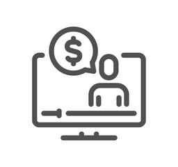 Banking and finance related icon outline and linear vector.
