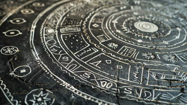 Circular Suit Symbol Chalk Travel A Charming Intertwining Journey