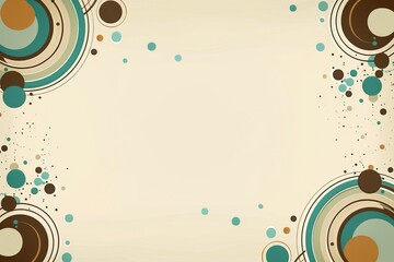 Abstract background with colorful circles and geometric shapes
