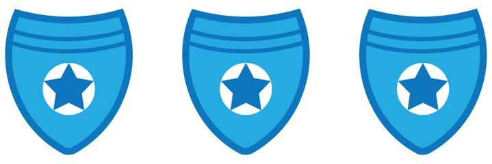 Police badge icon. Vector illustration