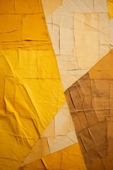 abstract yellow and brown crumpled paper background