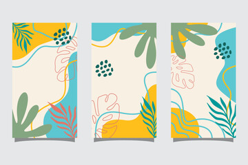 Summer abstract background with copy space for text for banner, greeting card, poster, advertising and social media stories design templates