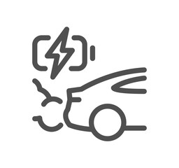 Batteries related icon outline and linear vector.
