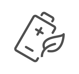 Batteries related icon outline and linear vector.
