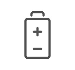 Batteries related icon outline and linear vector.
