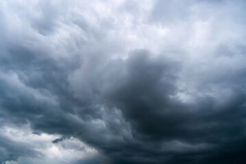 Dark sky with stormy clouds. Dramatic sky rain,Dark clouds before a thunder-storm.