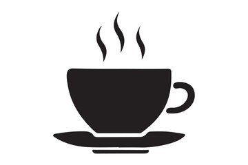 coffee cup Icon  silhouette vector isolated on a white background