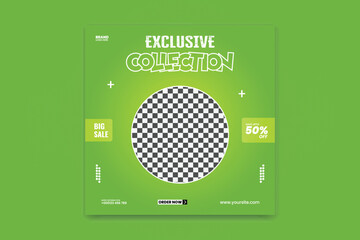 headphone social media design template