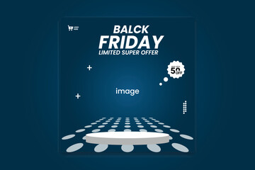 headphone social media design template