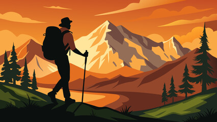 sunset in the mountains