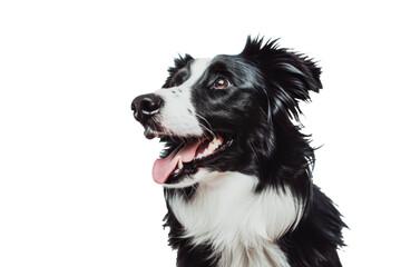 Portrait Head Of A Happy Border Collie Dog With A Transparent Background, Puppy Border Collie Dog Bread, PNG, Cut Out