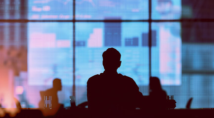 Innovative workspace with virtual data and collaborative business activities