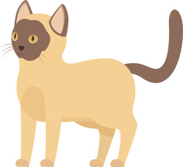 Charming siamese cat illustration, perfect for pet related projects