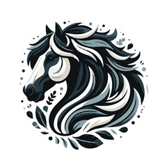 Obraz premium horse head silhouette icon