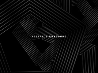 Abstract futuristic dark black background with modern design. Realistic 3d wallpaper with luxurious flowing lines. Elegant background for posters, websites, brochures, cards, banners, apps, etc.
