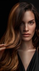 Fototapeta premium portrait of a woman hair