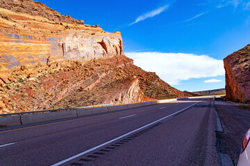 The smooth asphalt highway