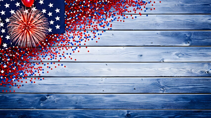 Fourth of July aesthetic wallpaper, Independence day concept background, Fourth of July dessert, Independence day's foods, USA holidays, AI generated
