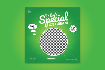 ice cream social media design template