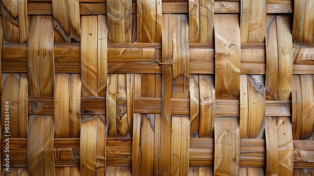 Poster bamboo pattern background created by weaving techniques