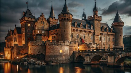 Fototapeta premium Majestic Medieval Castle: Icon of Classical Architecture