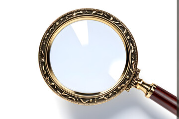 Obraz premium Magnifying Glass Isolated On White Background
