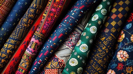 Digital printing of geometric and Ajrakh patterns on fabric backgrounds