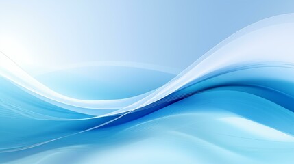 Obraz premium Abstract Blue Wave on White Background