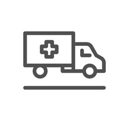 Hospital and medical care related icon outline and linear vector.
