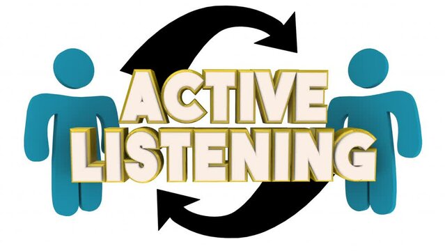 Active Listening Two People Communication Talk Hear Discussion 3d Animation