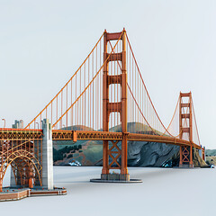 Golden Gate Bridge ,clear background © GiffinGraph