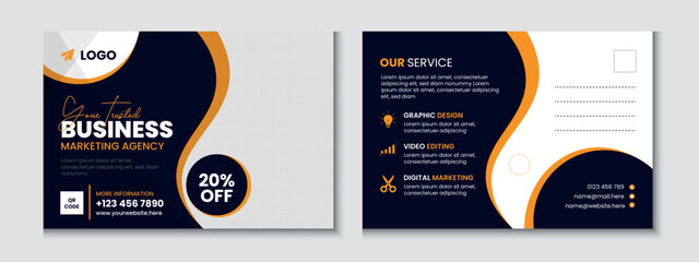 Corporate and business Postcard or Eddm postcard layout design