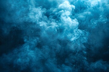 Obraz premium Mystical Blue Smoke Swirls - Abstract Background for Design, Card, Poster