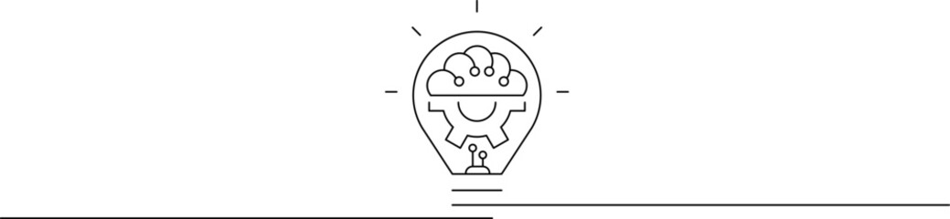 Light bulb in one continuous line drawing. Innovation symbol and creative concept. Brainstorm and education symbol. Doodle Vector illustration