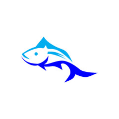 Modern fish logo template icon vector illustration design.