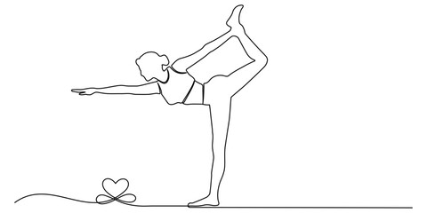 yoga continuous line
