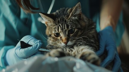 Cat Examination at the Veterinary Clinic