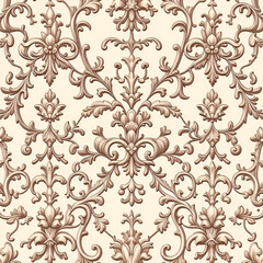 Obraz premium seamless damask pattern