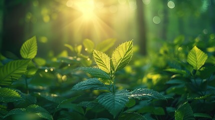 tree in the middle of a green forest