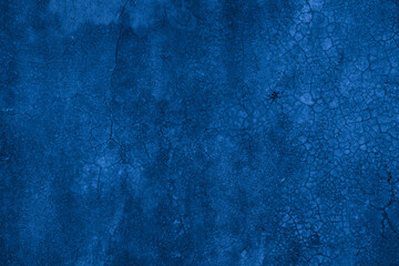 Old wall pattern texture cement blue dark abstract  blue color design are light with black gradient background.