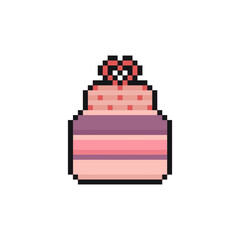 cake pixel art for dynamic digital projects and designs.